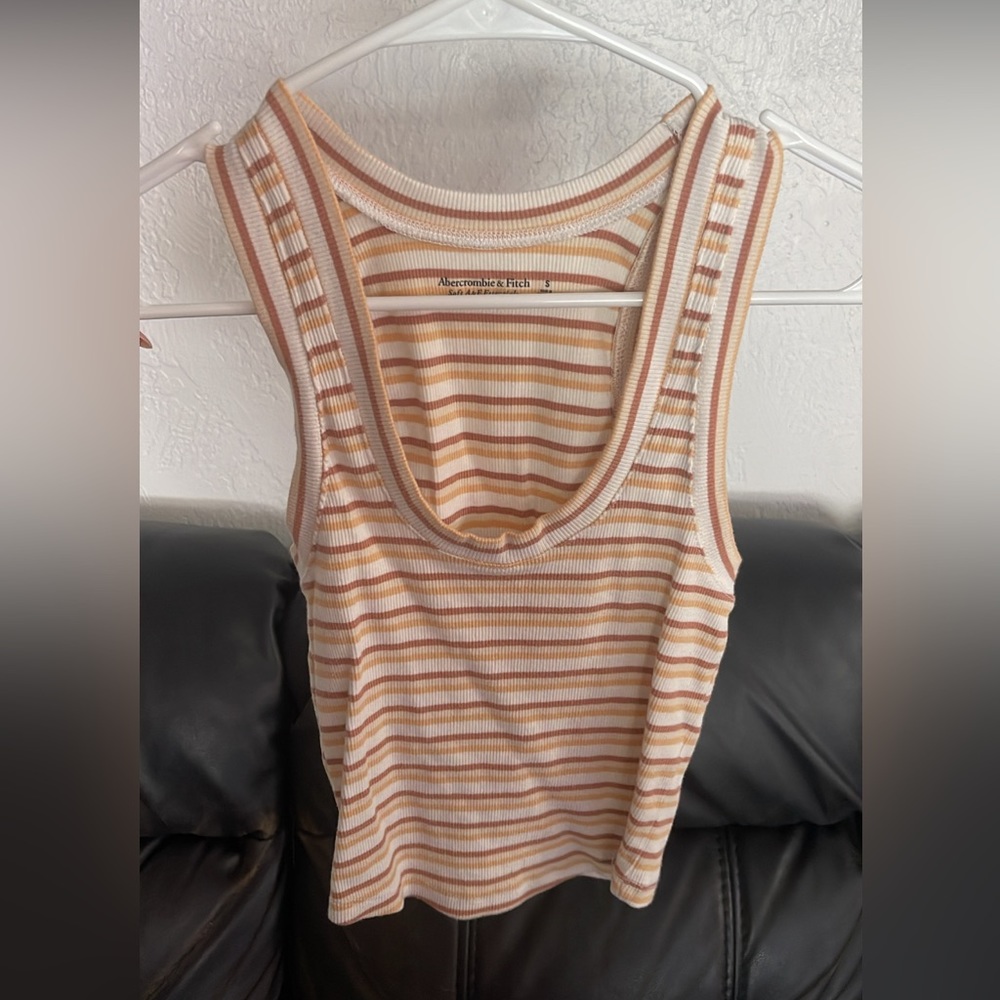 Abercrombie striped crop tank top